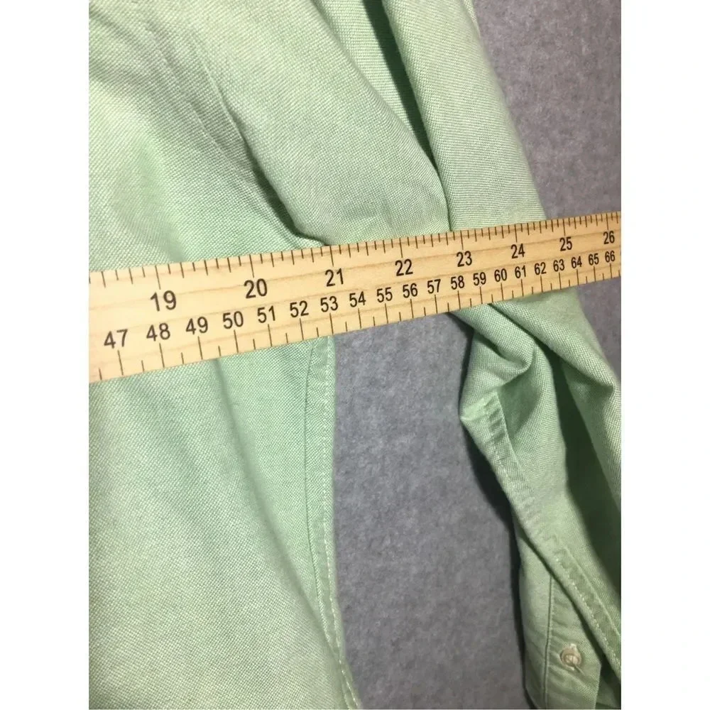 Mens Lauren Ralph Lauren Button Up Shirt Green Vintage Crest Casual Formal